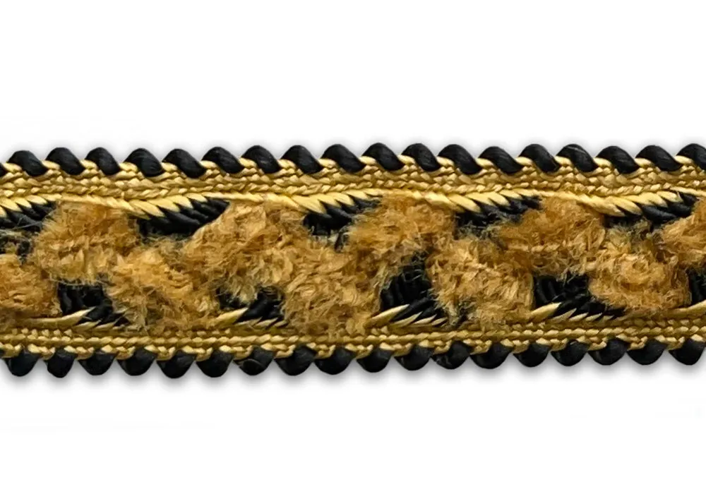 3/4" Golden Caterpillars Bouclé Trim (Made in France)