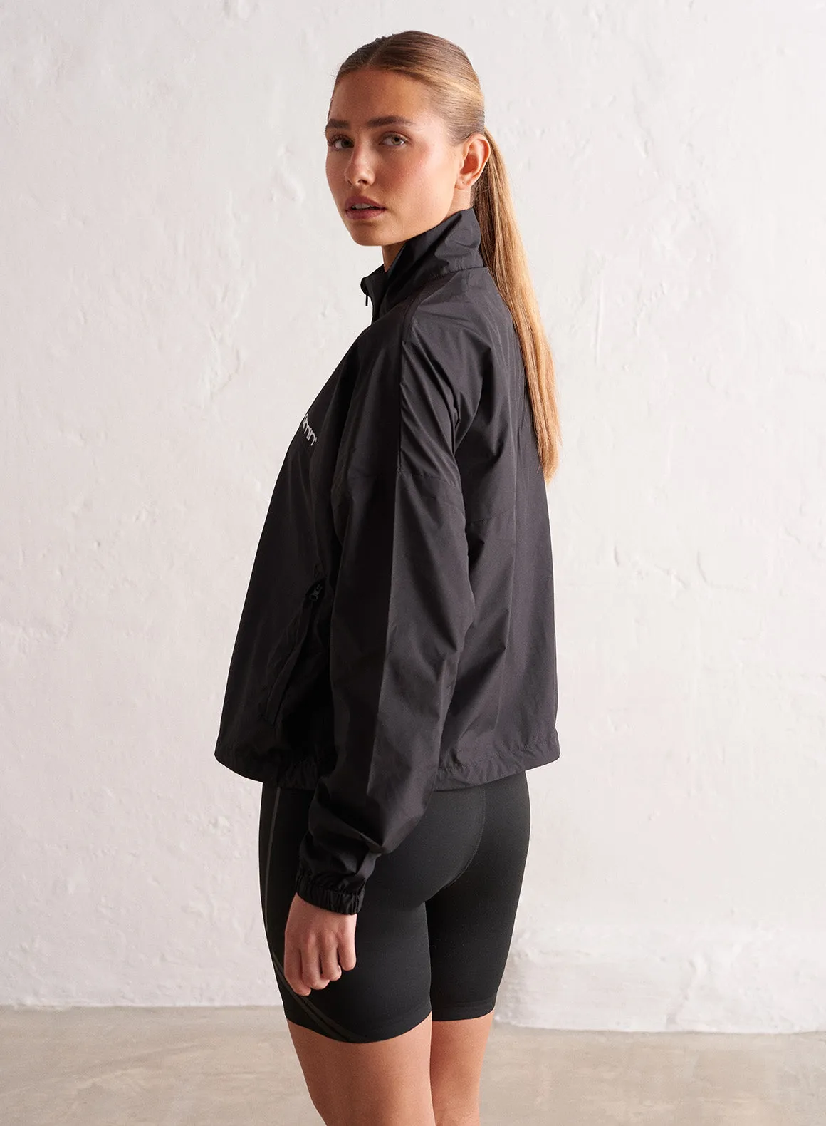 Black Balance Windbreaker Jacket