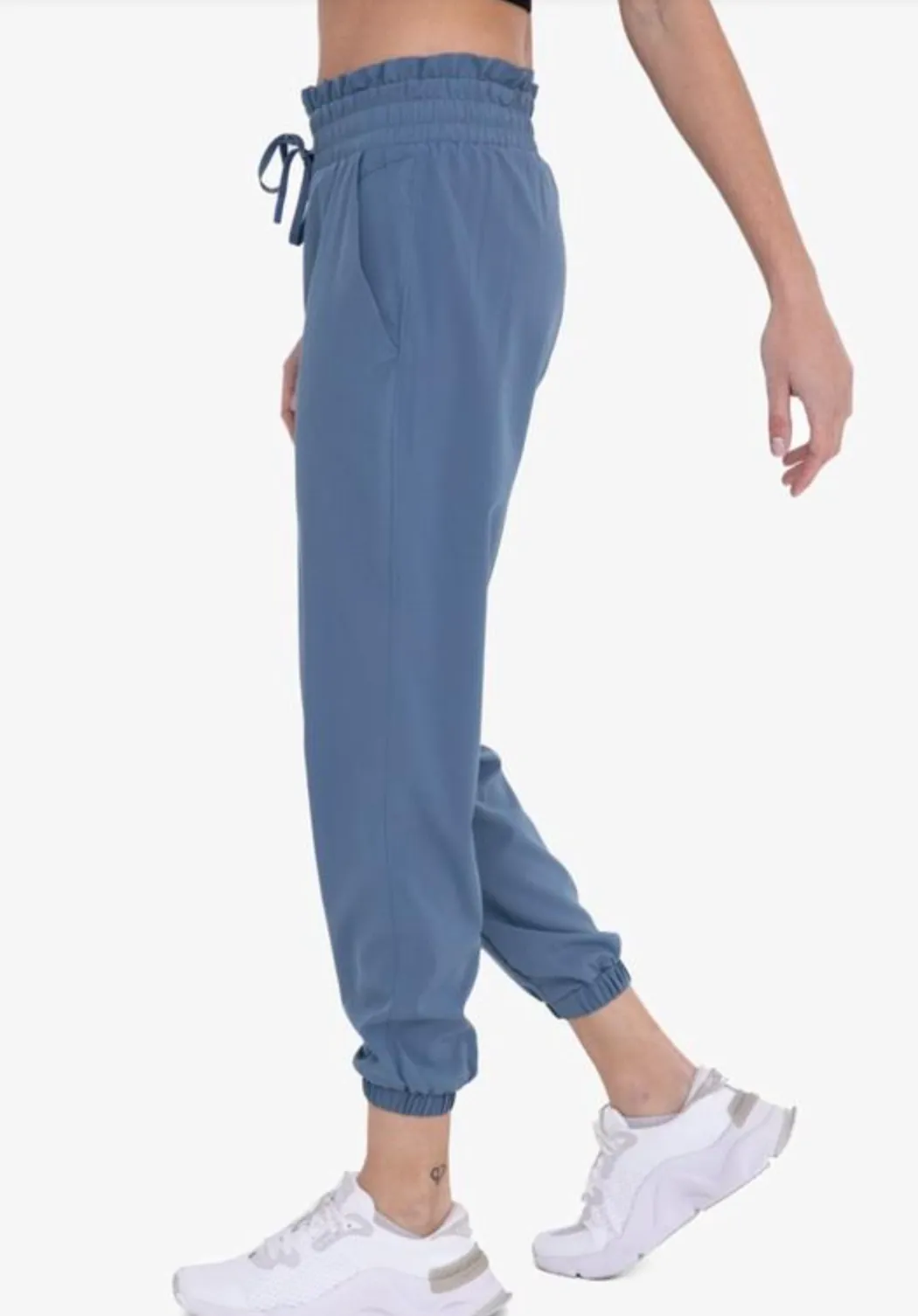 Blue High Waist Joggers