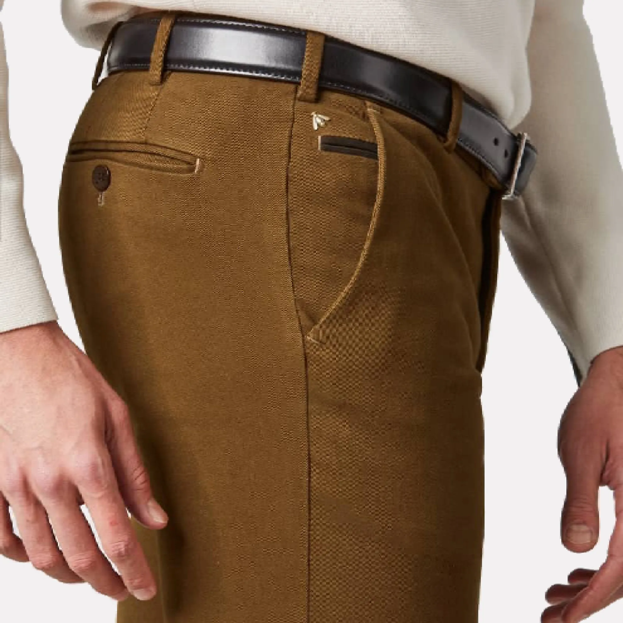 Bonn - Perfect Fit Super-Stretch Winter Twill Trouser / Caramel