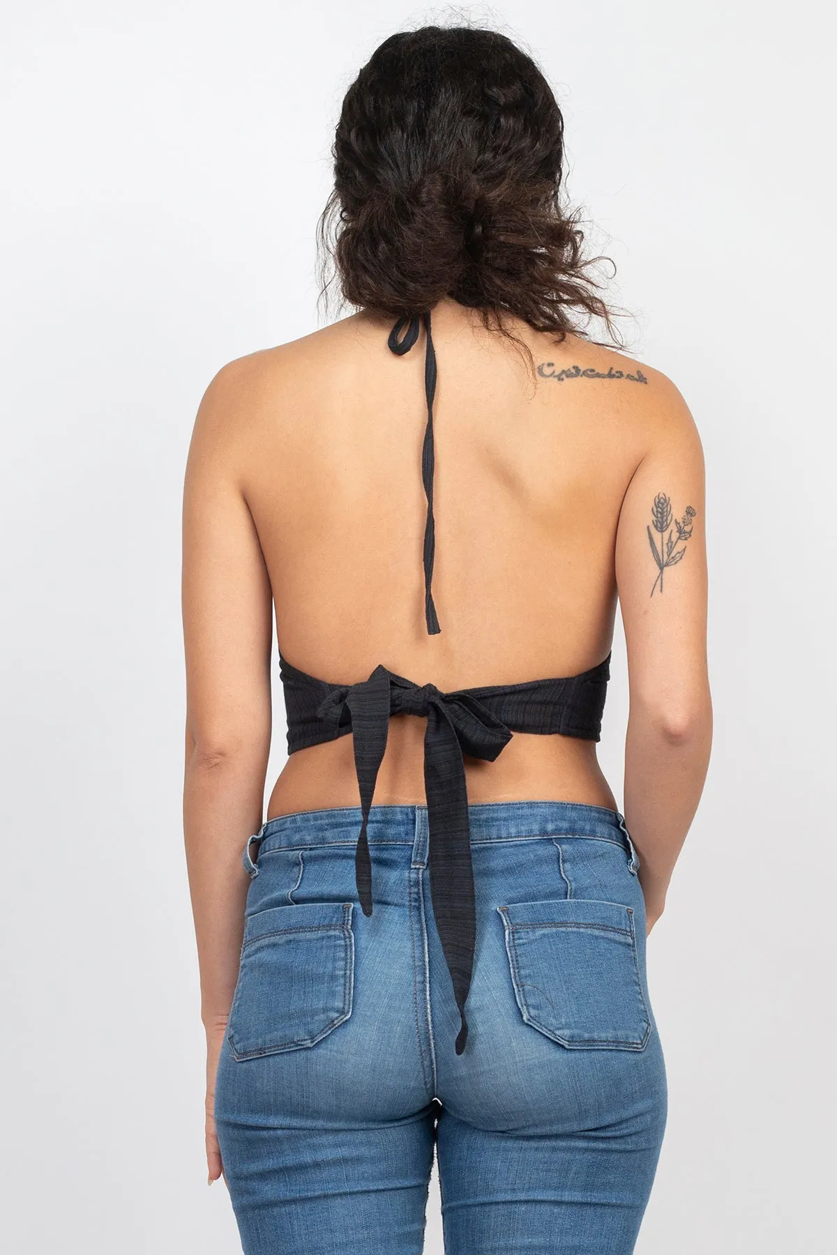 Celestial Embroidery Halter Top