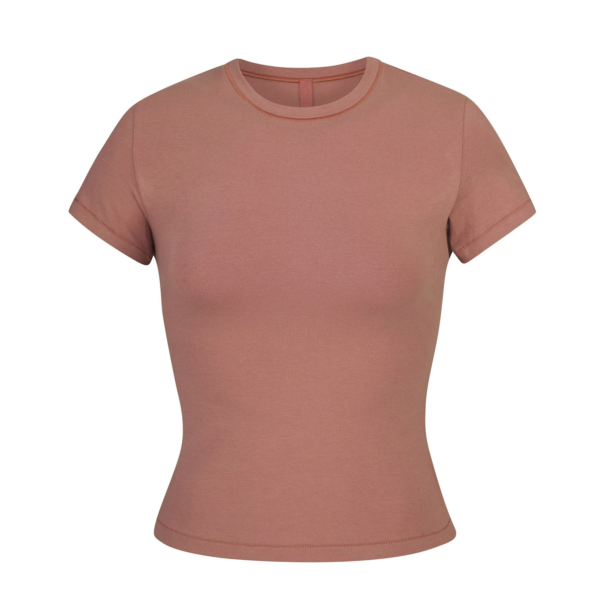 COTTON JERSEY T-SHIRT | ROSE CLAY