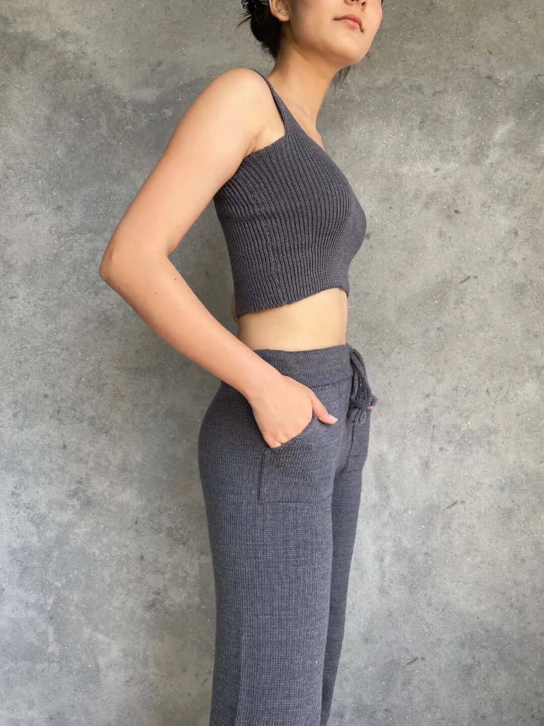 Foxys Steel Merino Crop Top