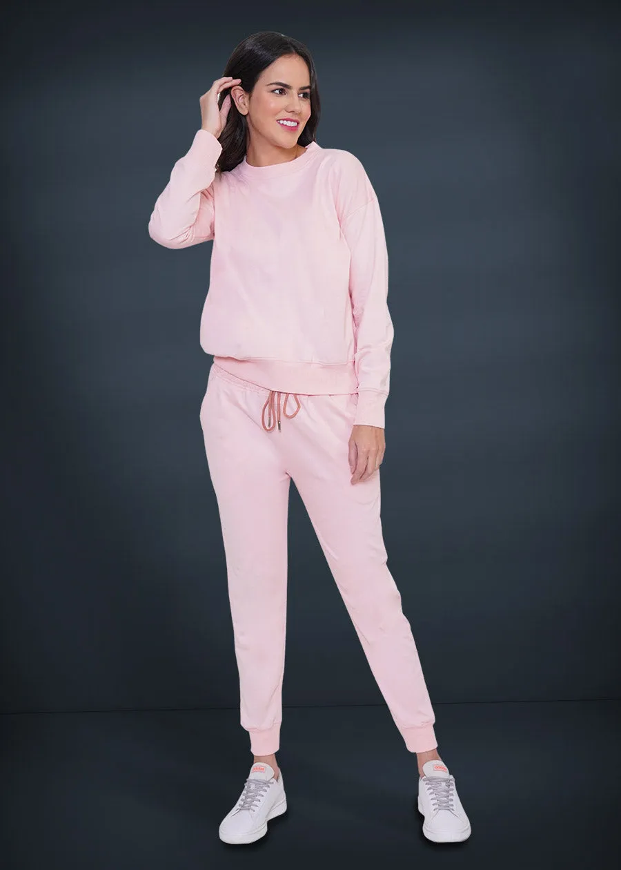 French Terry Jogger for Women: Millennial Pink