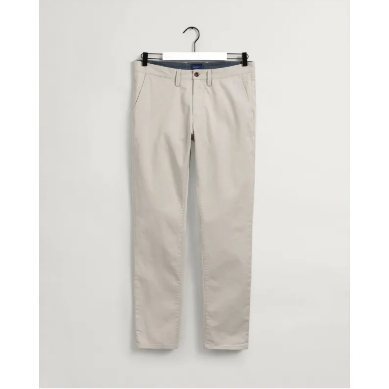 GANT Hallden Slim Fit 100% Organic Cotton Twill Chinos 1500038 - Putty