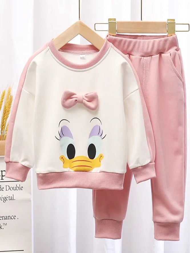 Girls Daisy Duck Inspired Loungewear Joggers Set