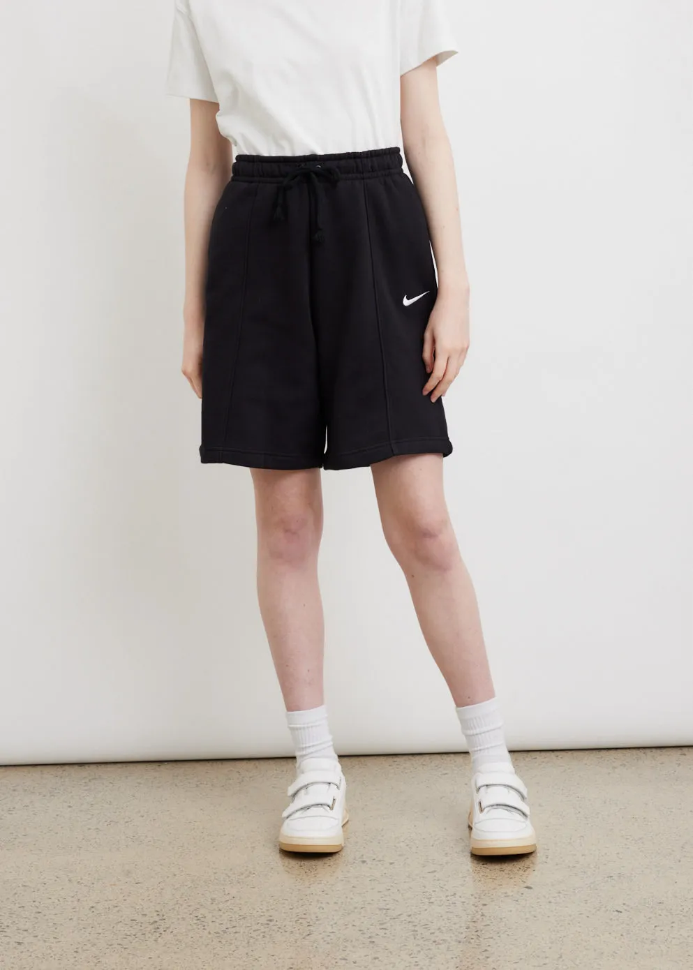 High Rise Fleece Shorts