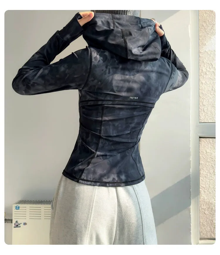 Hooded Slim Fit Running Long Sleeve Jackets