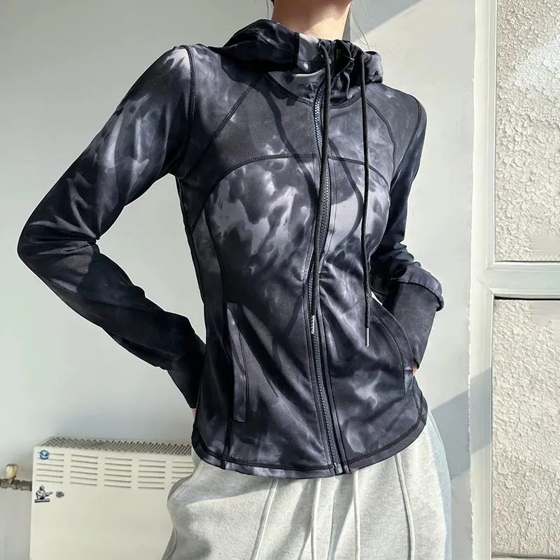 Hooded Slim Fit Running Long Sleeve Jackets