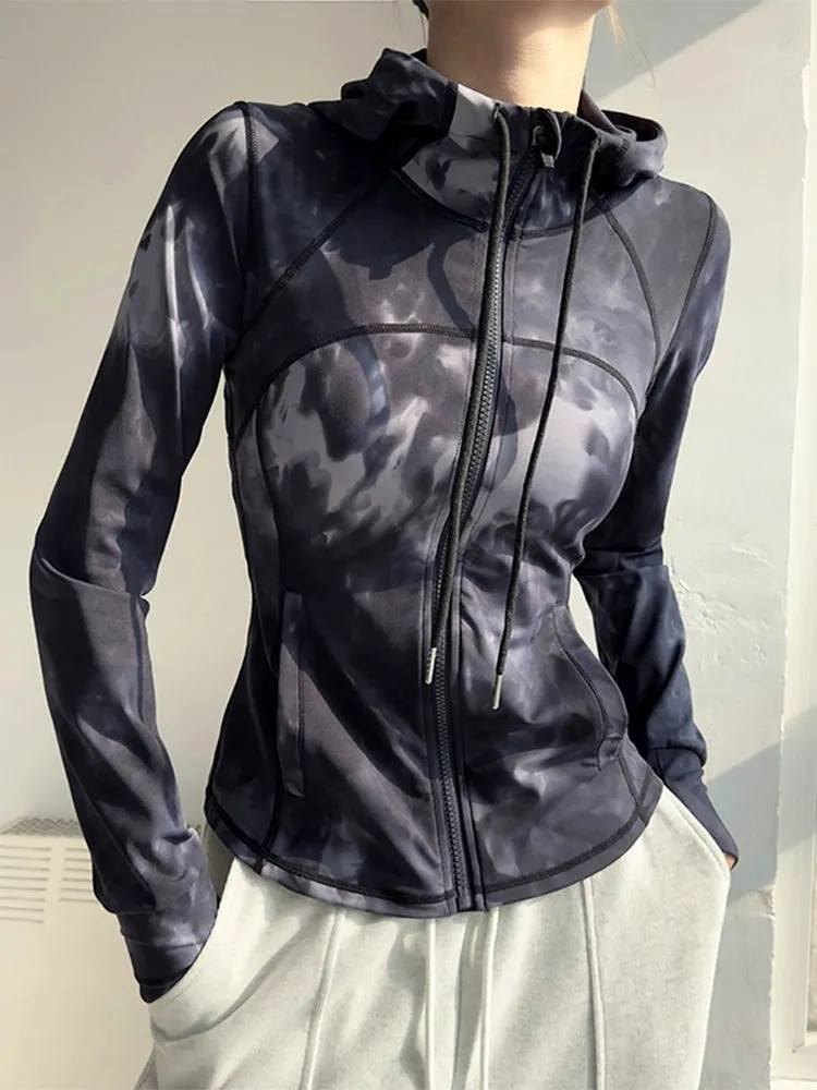 Hooded Slim Fit Running Long Sleeve Jackets