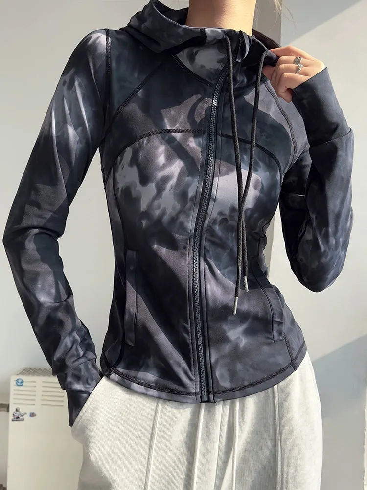 Hooded Slim Fit Running Long Sleeve Jackets