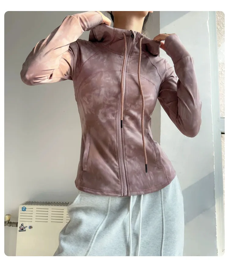 Hooded Slim Fit Running Long Sleeve Jackets