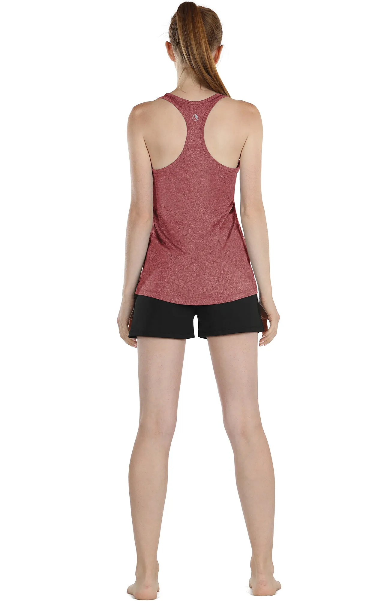 icyzone Workout Tank Tops with Built in Bra - Women's Racerback Athletic Yoga Tops, Running Exercise Gym Shirts