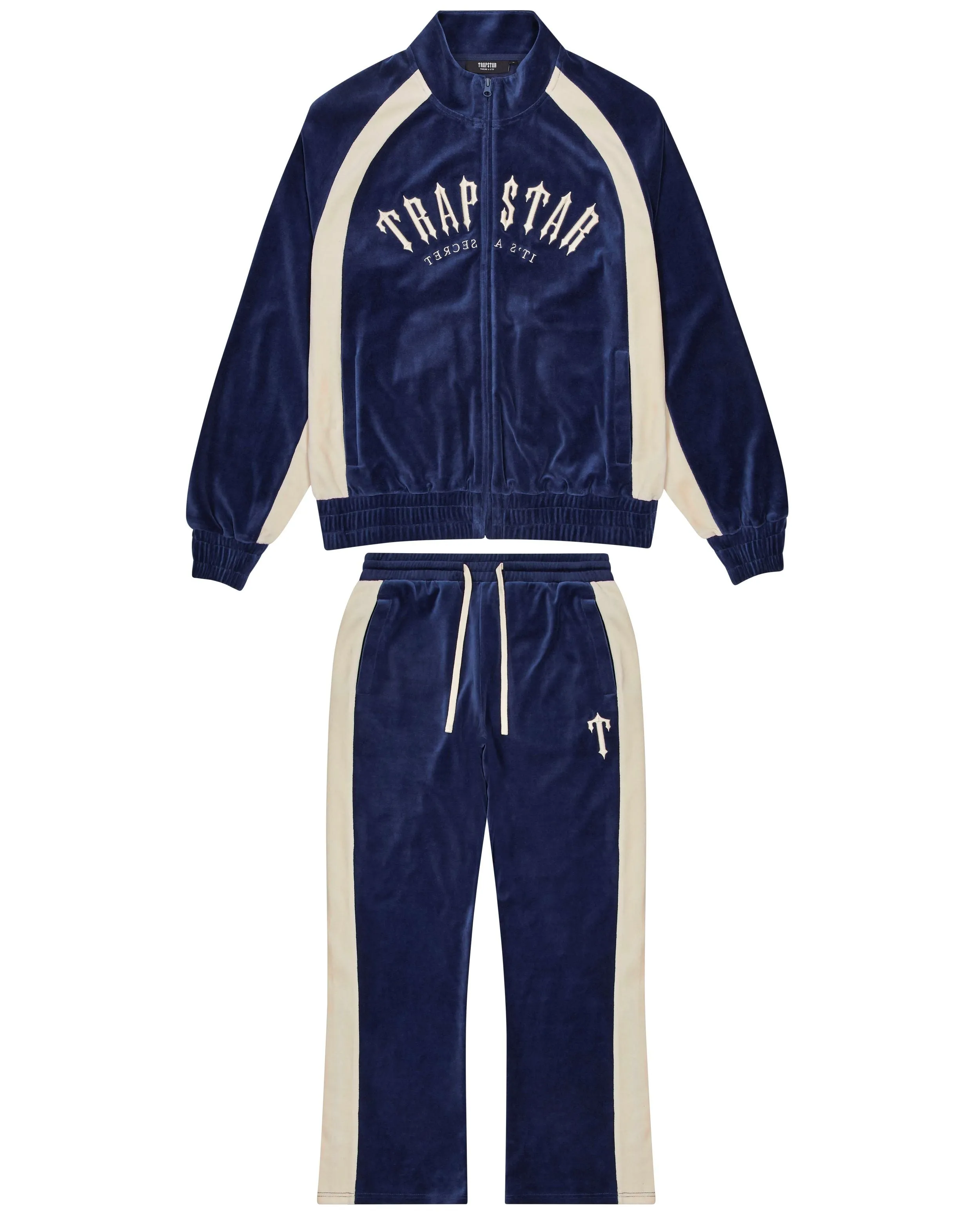 Irongate Arch Velour Tracksuit - Navy