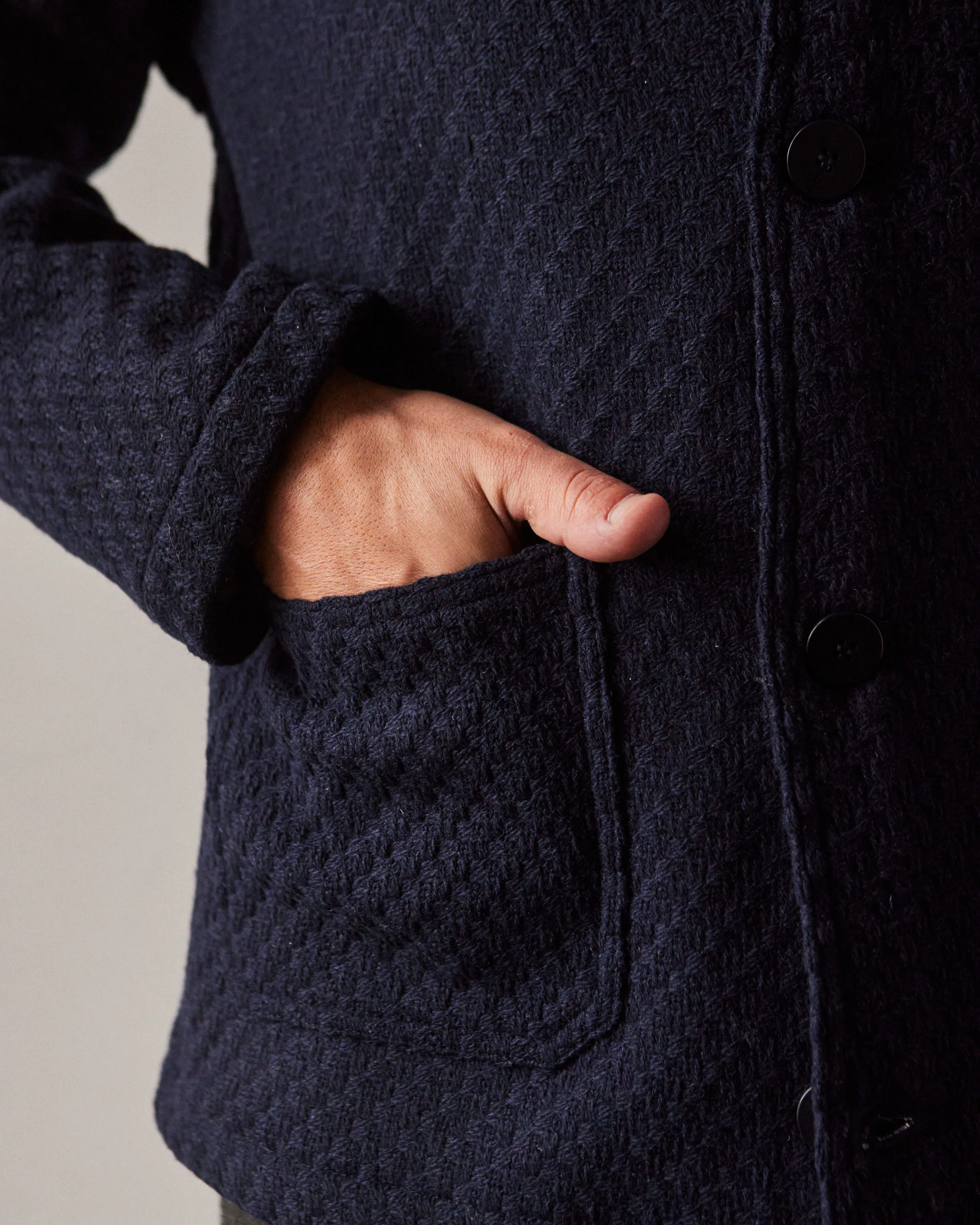 La Paz Baptista Jacket, Navy Wool