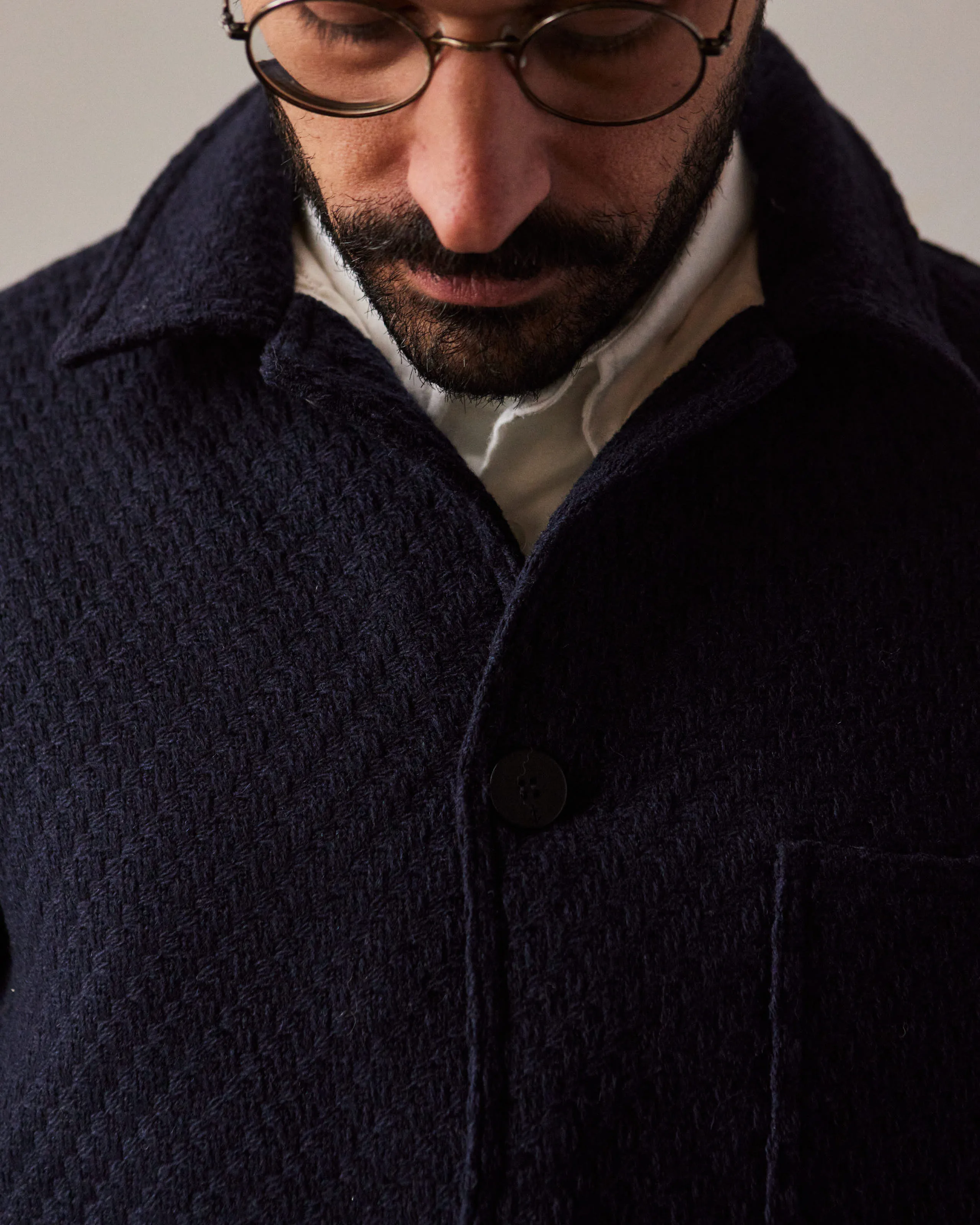 La Paz Baptista Jacket, Navy Wool