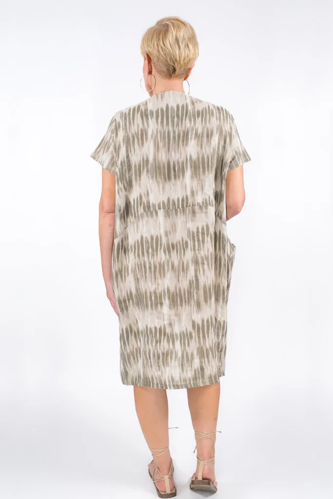 Margo Driftwood Shift Linen Dress (DSS121D)