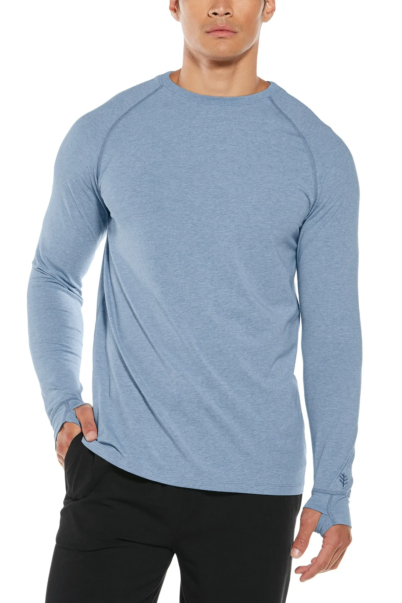 Men's LumaLeo Long Sleeve T-Shirt  |  Light Blue Heather