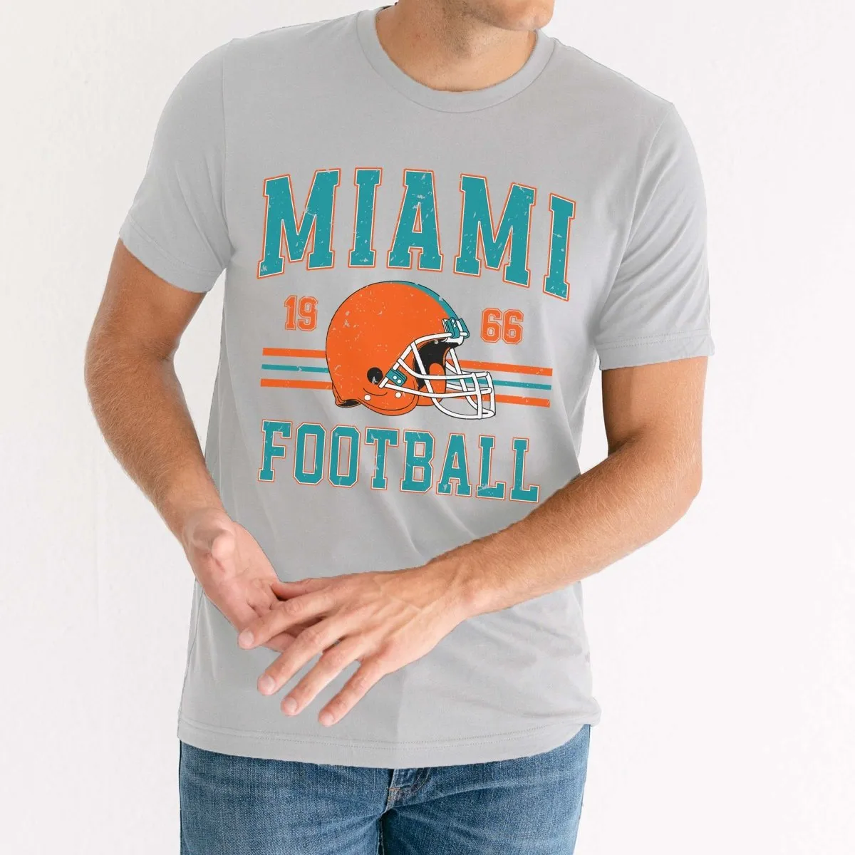 Miami Football Wholesale Bella Graphic Tee - Quick Shipping