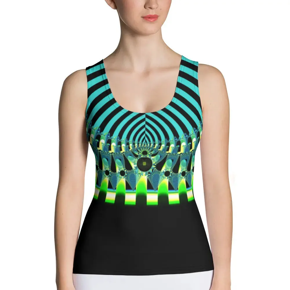 "Happy Stripes" - All Over Print Hot Tank Top