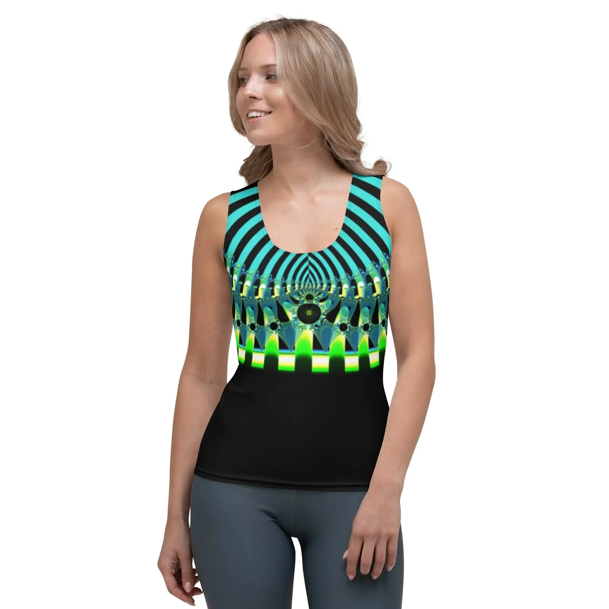 "Happy Stripes" - All Over Print Hot Tank Top