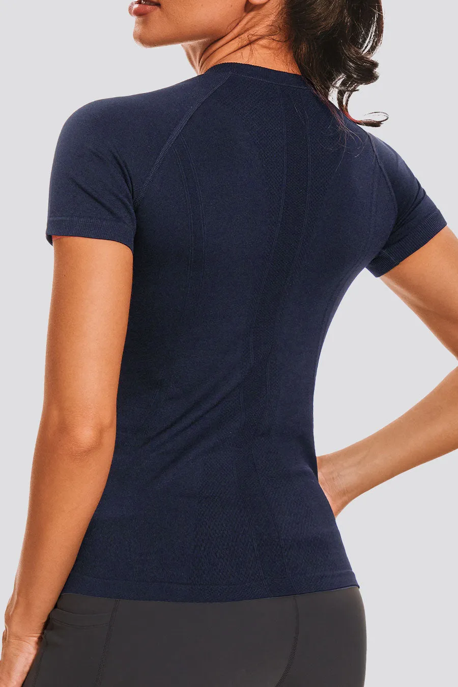 Seamless Short Sleeve Yoga Tops