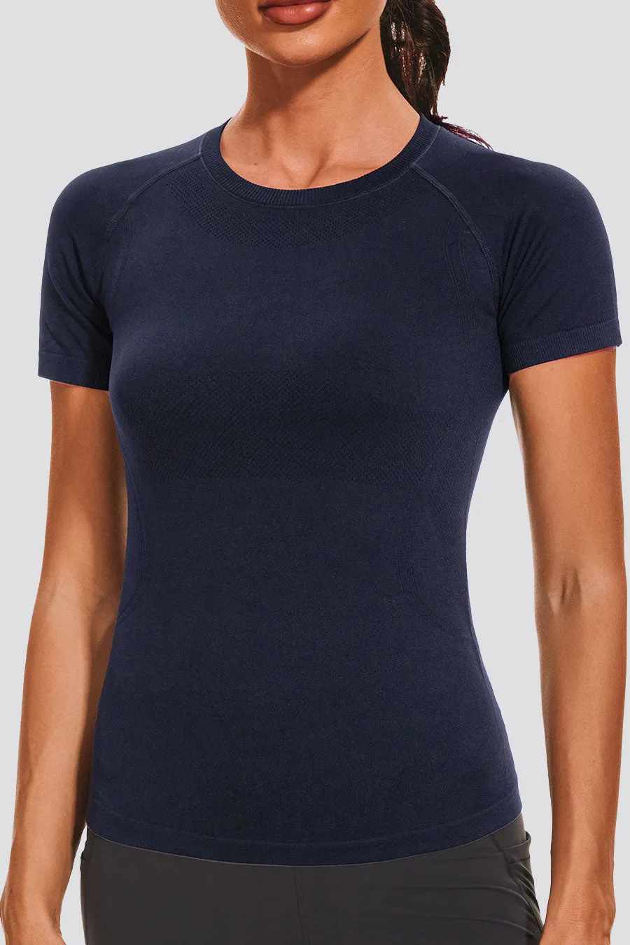 Seamless Short Sleeve Yoga Tops