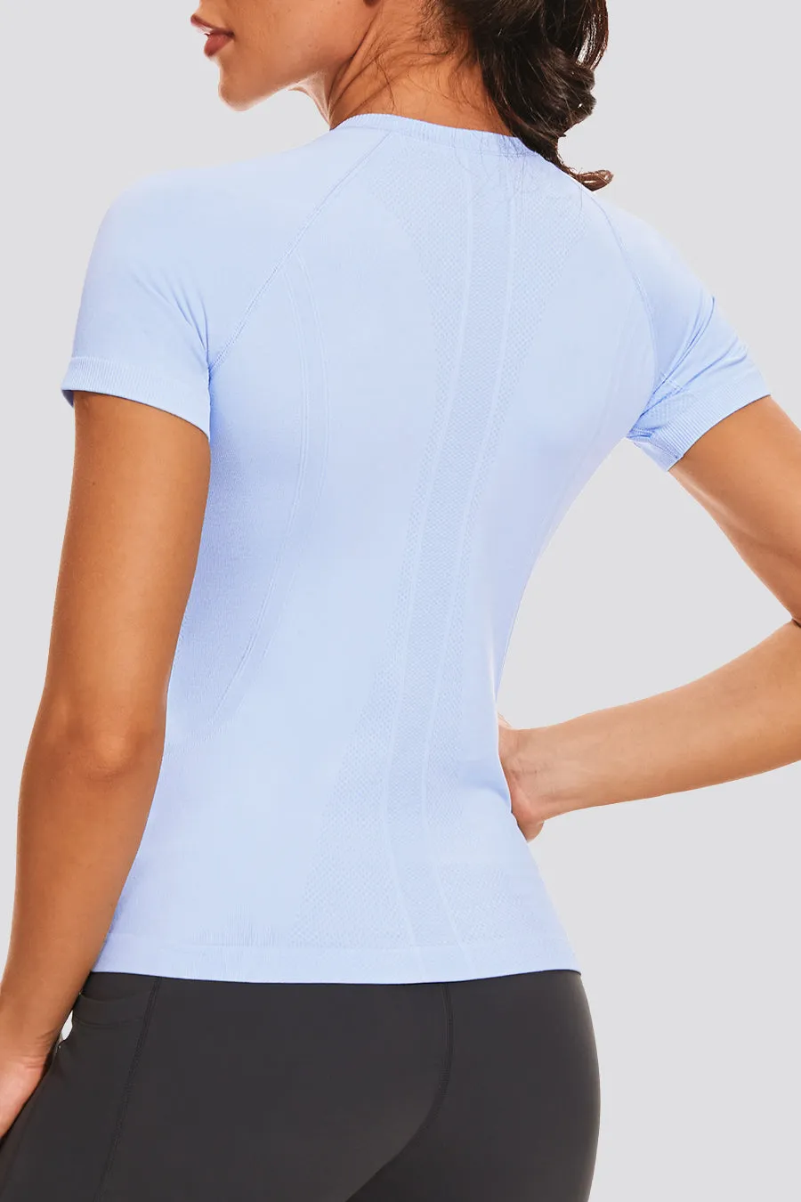 Seamless Short Sleeve Yoga Tops