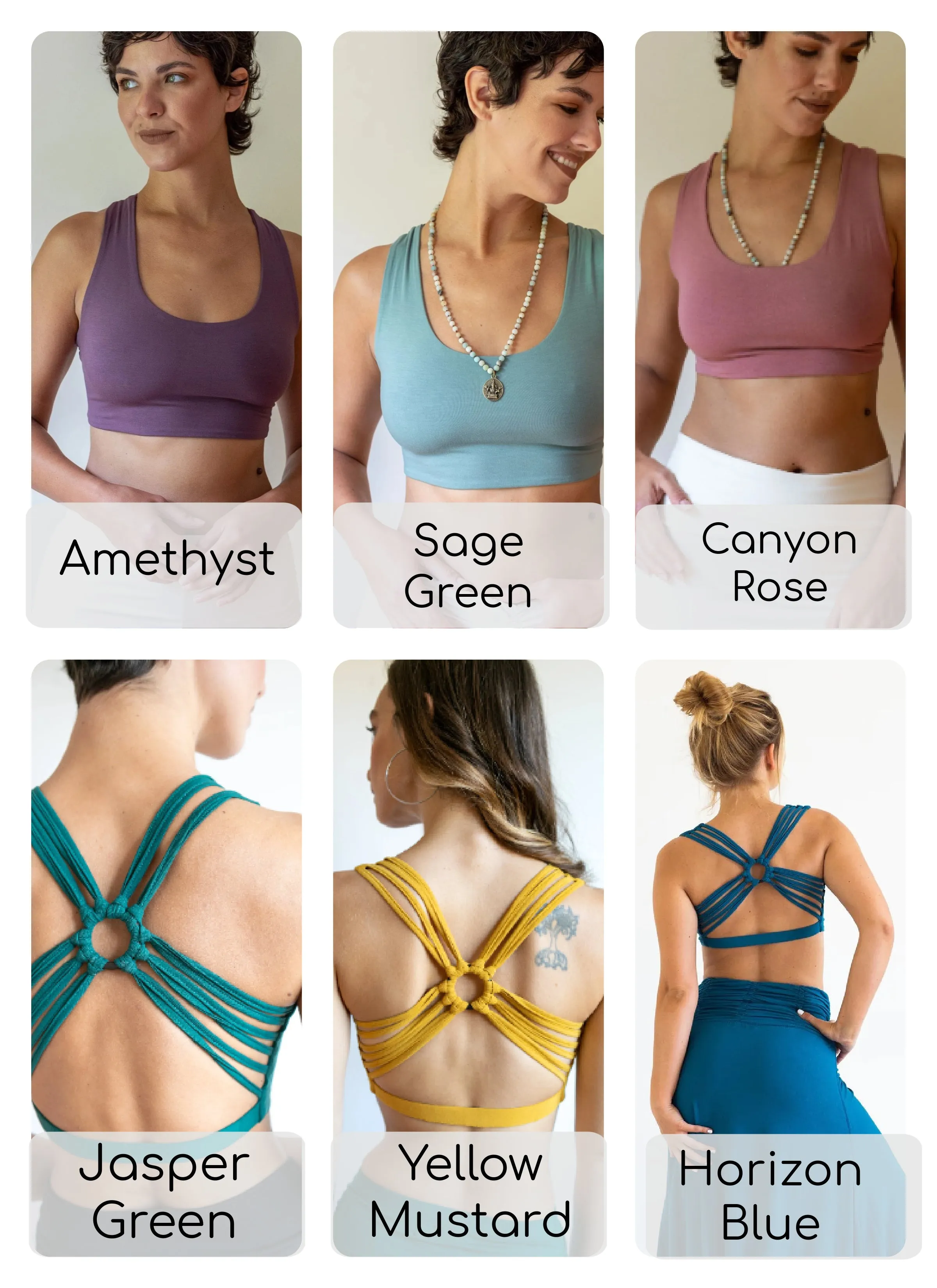 Shanti Strappy Woven Back Yoga Tank Bra in Sage