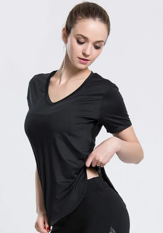 Short sleeve Hollow Mesh T-shirt