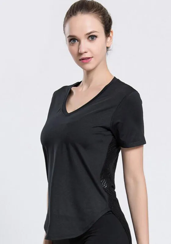 Short sleeve Hollow Mesh T-shirt