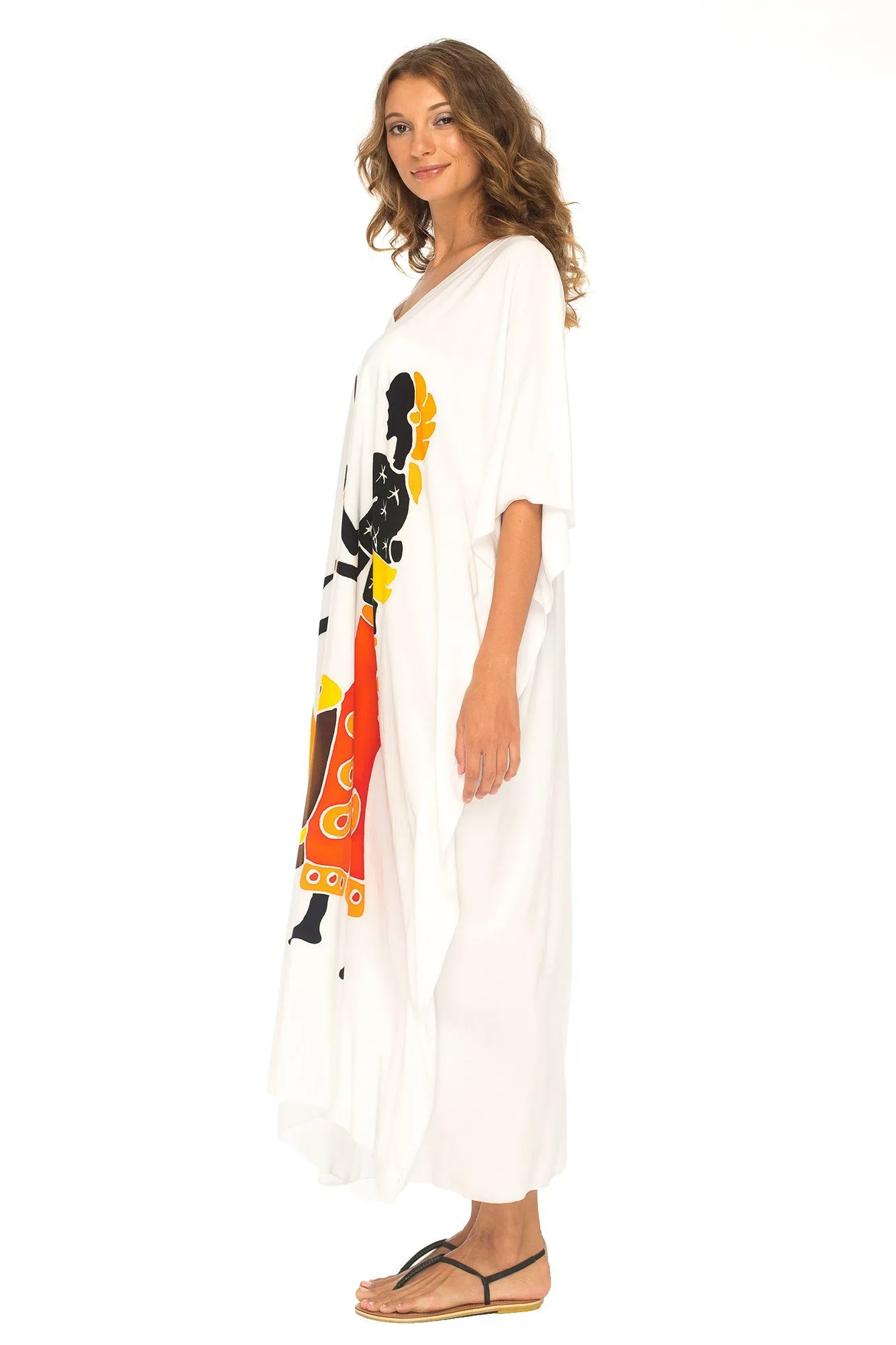 SHU-SHI Women's Long Kaftan Beach Maxi Dress - Casual Plus Size Cover Up