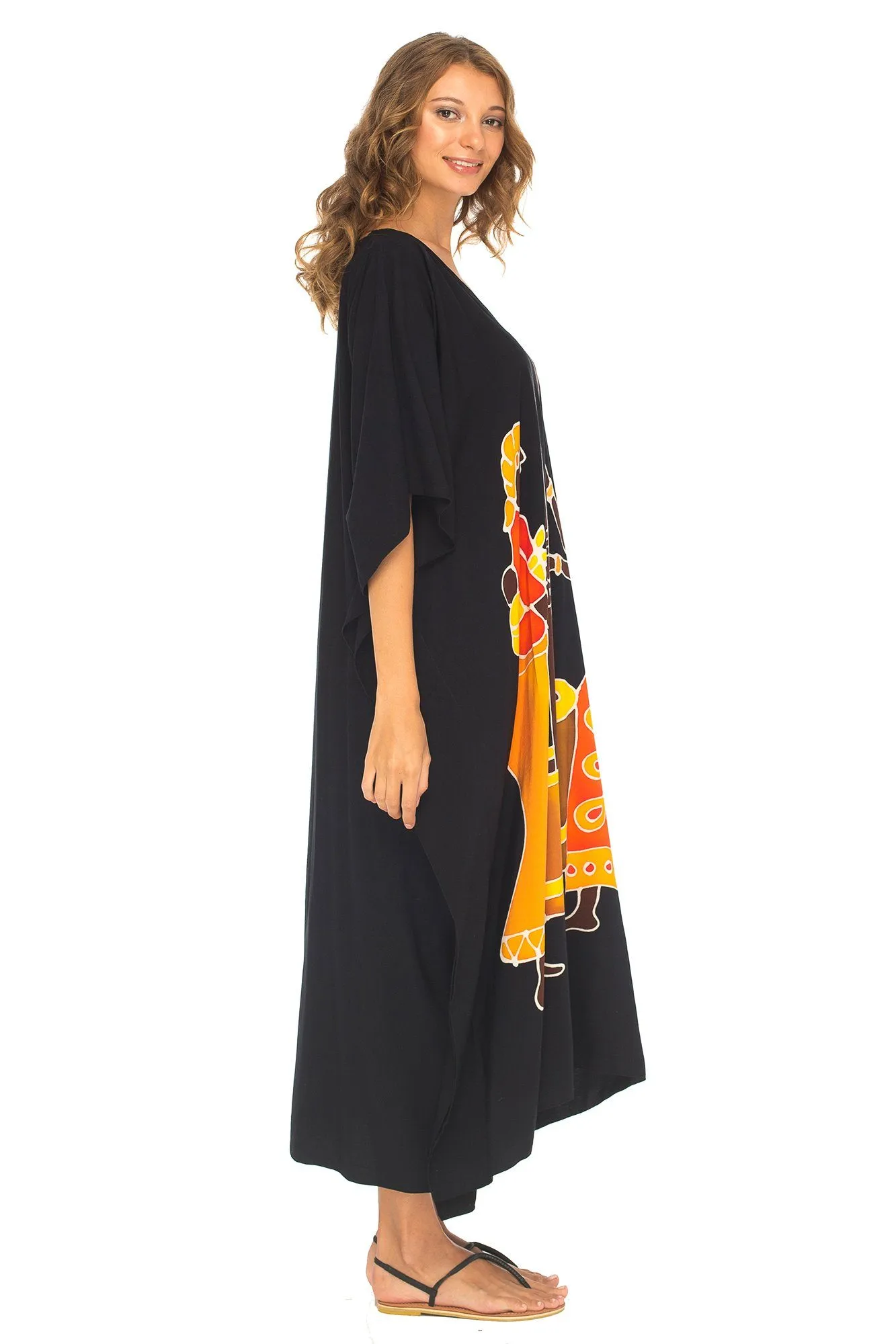 SHU-SHI Women's Long Kaftan Beach Maxi Dress - Casual Plus Size Cover Up