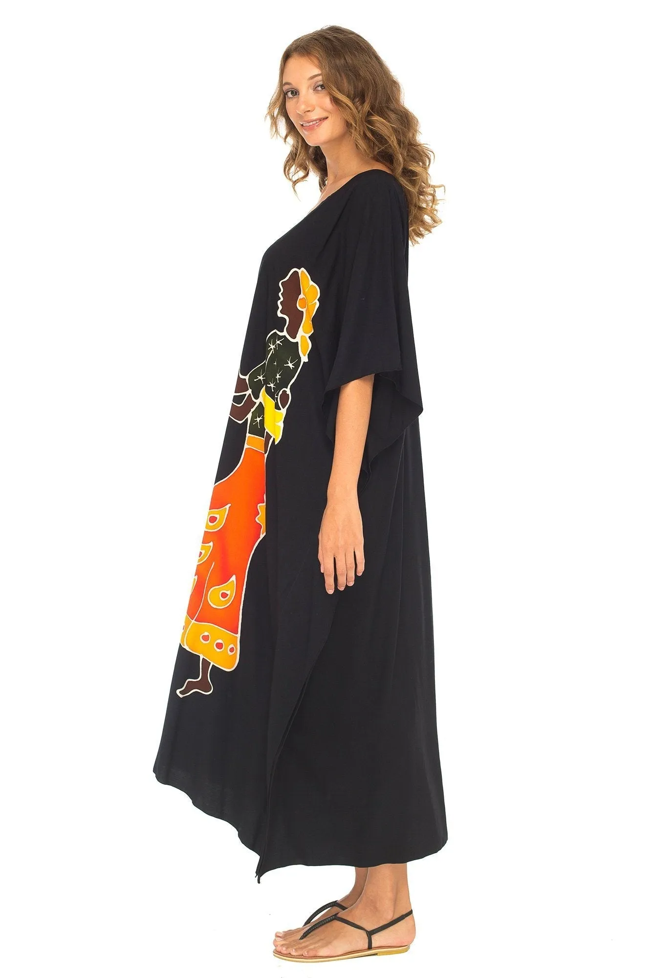 SHU-SHI Women's Long Kaftan Beach Maxi Dress - Casual Plus Size Cover Up