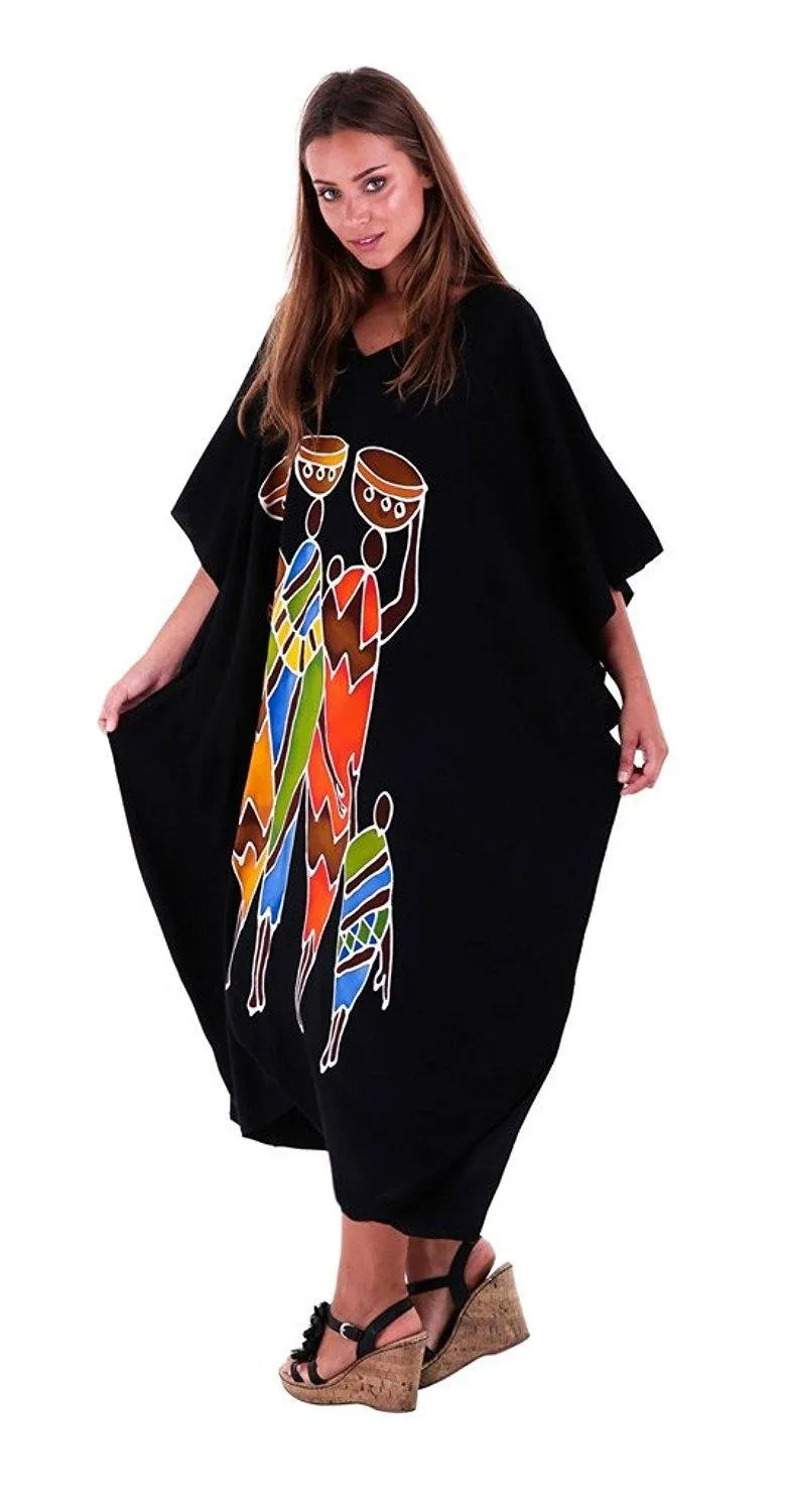 SHU-SHI Women's Long Kaftan Beach Maxi Dress - Casual Plus Size Cover Up