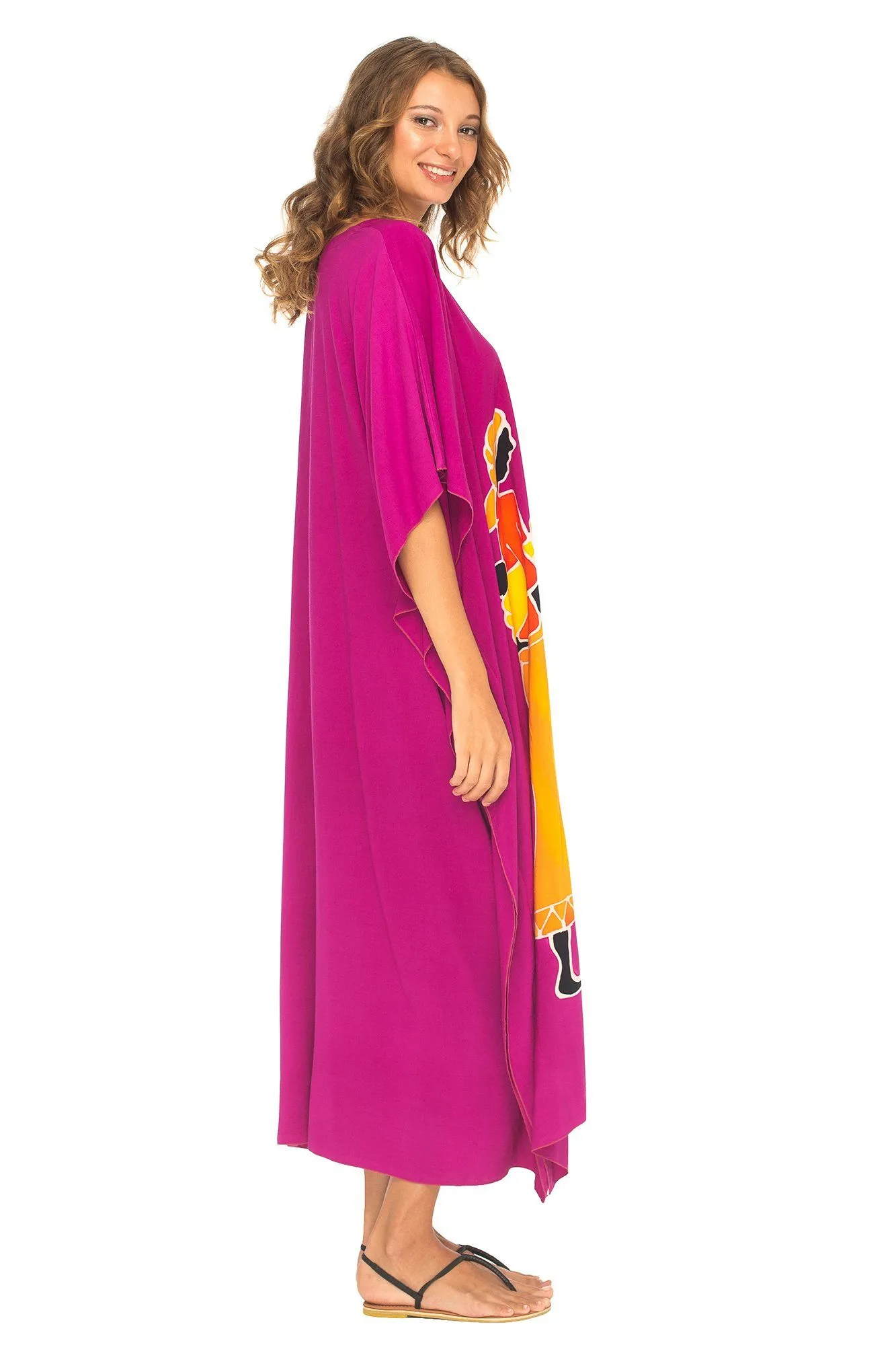 SHU-SHI Women's Long Kaftan Beach Maxi Dress - Casual Plus Size Cover Up