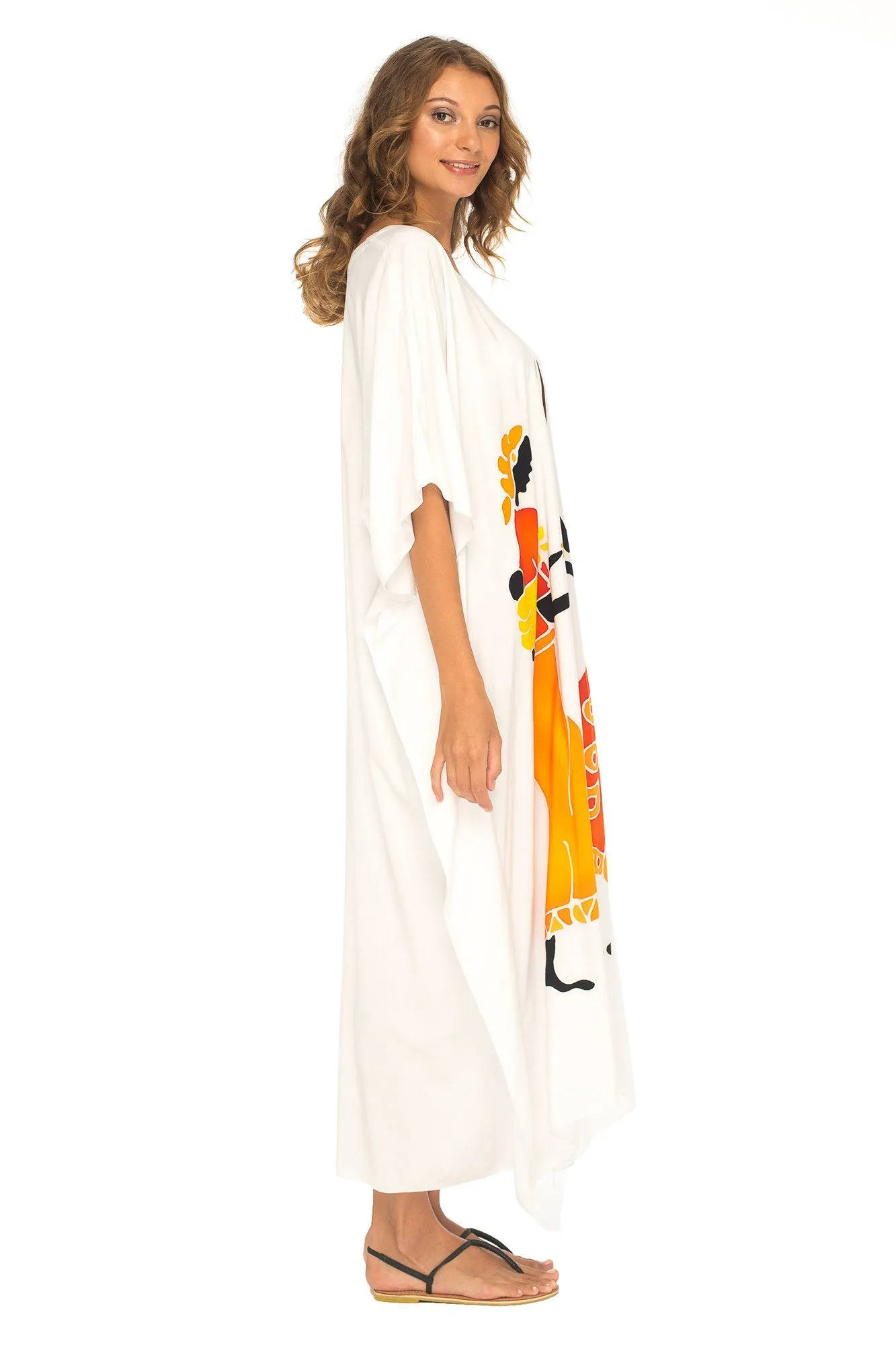 SHU-SHI Women's Long Kaftan Beach Maxi Dress - Casual Plus Size Cover Up