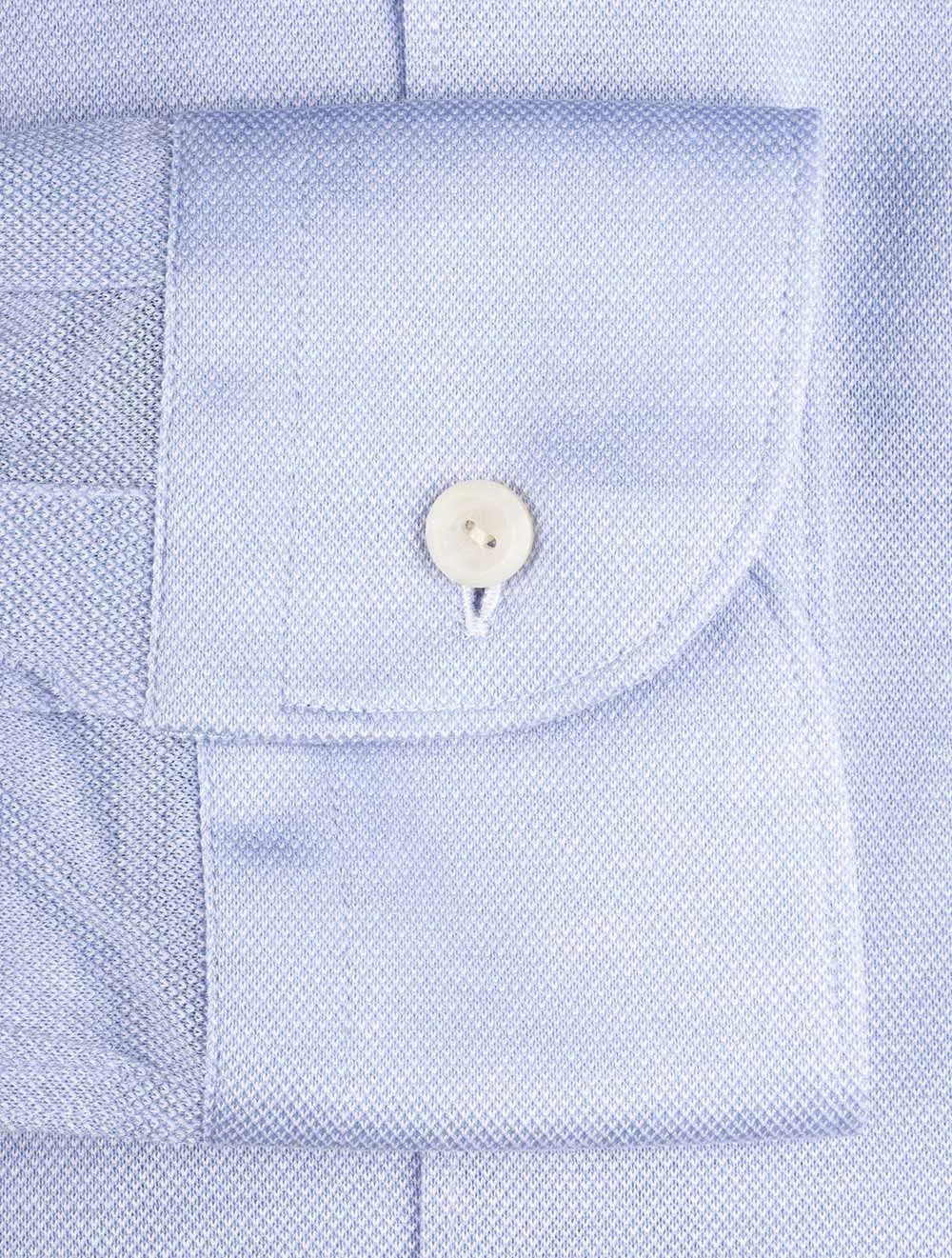 Slim Fit Button Under Jersey Shirt Blue