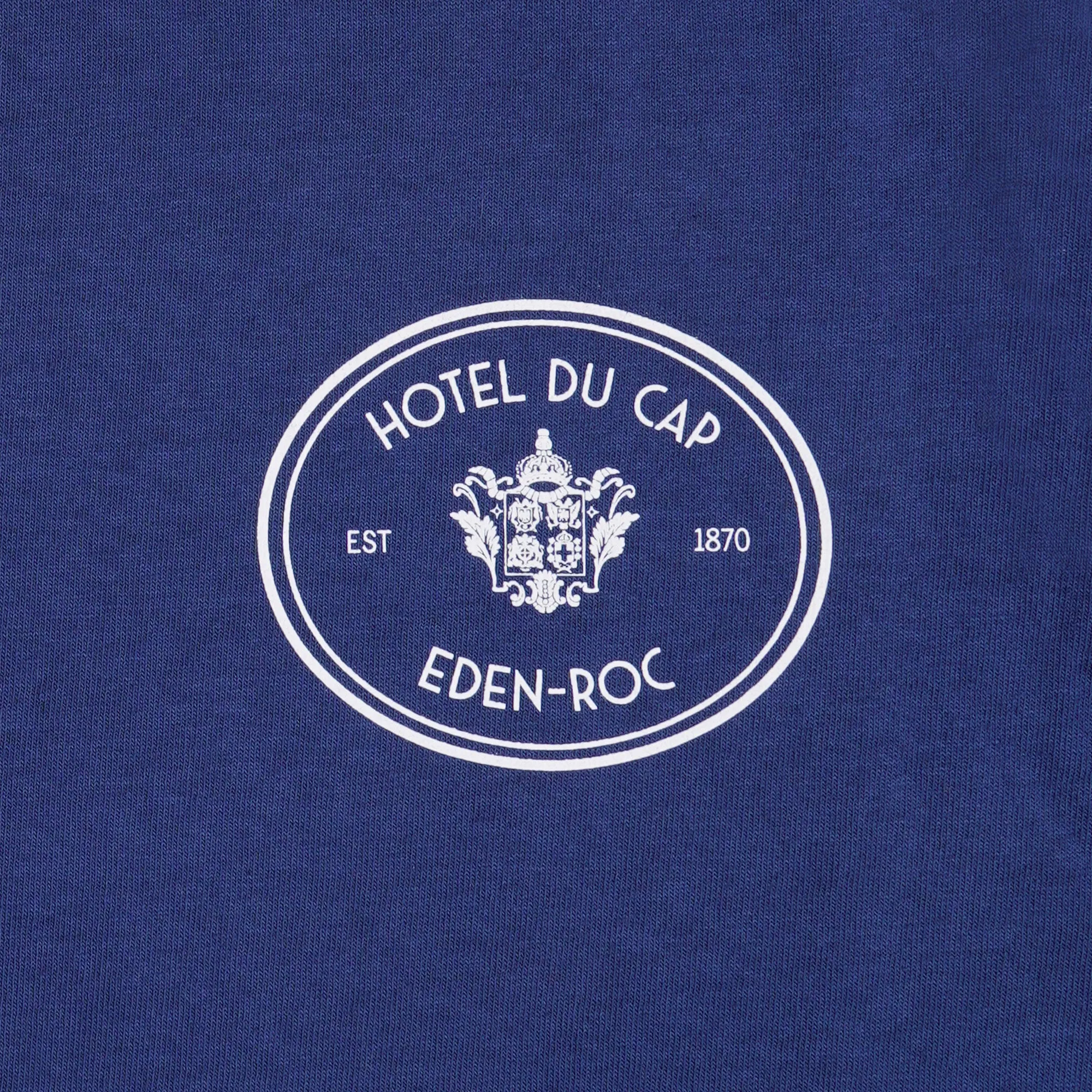 SPORTY & RICH | HOTEL DU CAP T-SHIRT { INDIGO/WHITE