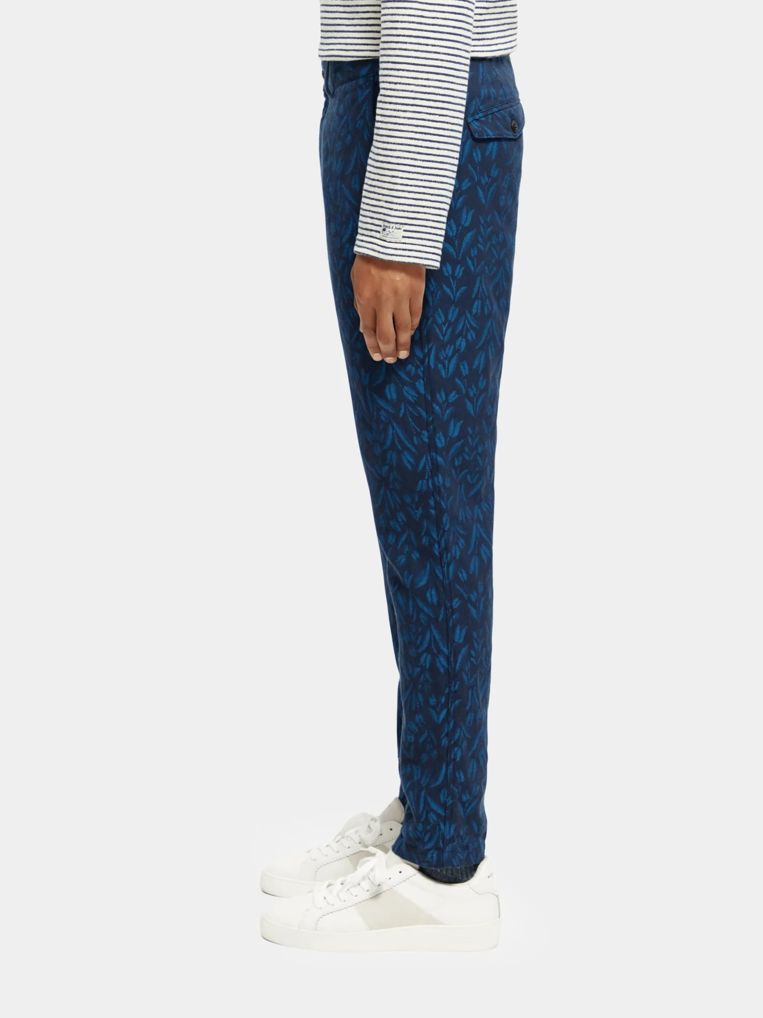 Stuart regular slim-fit jacquard chino