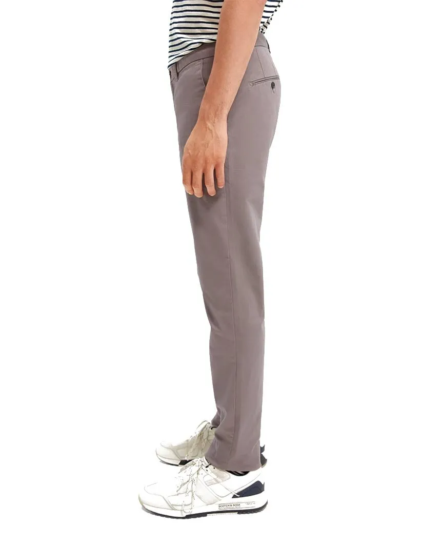 Stuart Stretch Cotton Chinos Regular Slim Fit  Grey