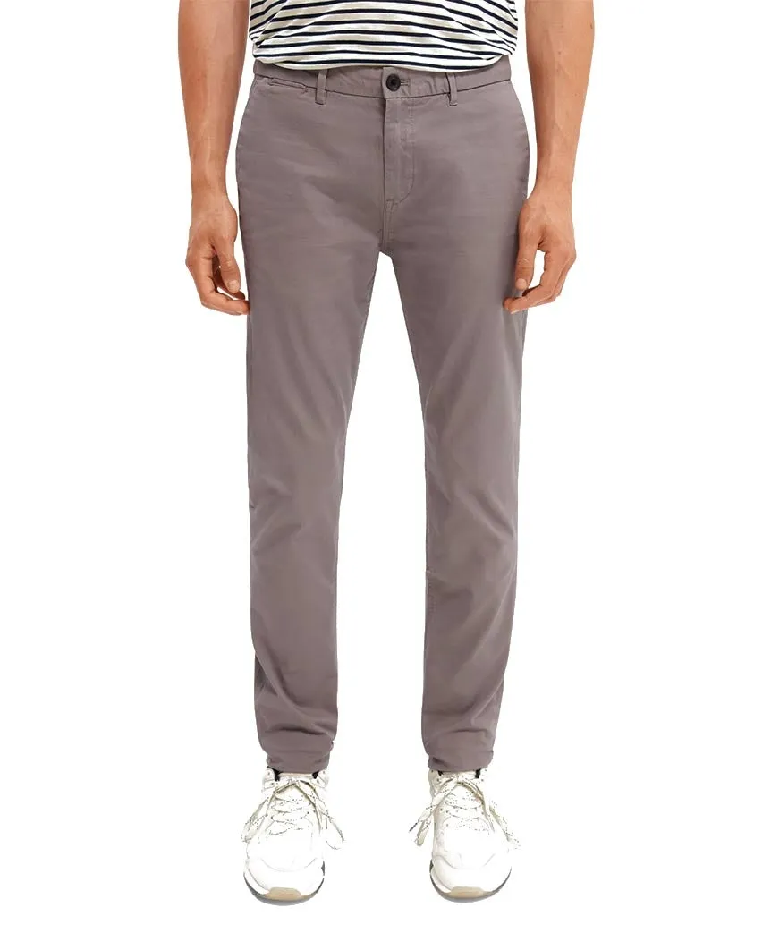 Stuart Stretch Cotton Chinos Regular Slim Fit  Grey