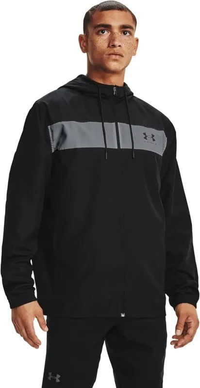 Under Armour Mens 2024 Sportstyle Windbreaker Wind Resistant Ripstop Jacket