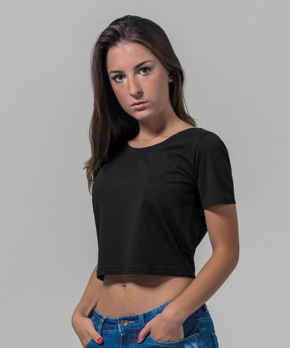 White - Women's cropped tee