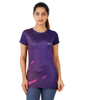 ZAKPRO Women Sports Tees (Purple Wave)